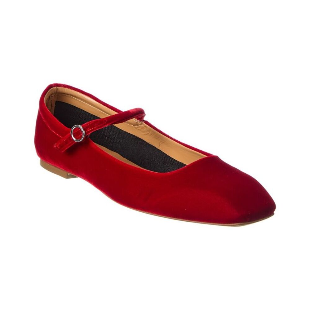 Aeyde Uma Velvet Flat, Red